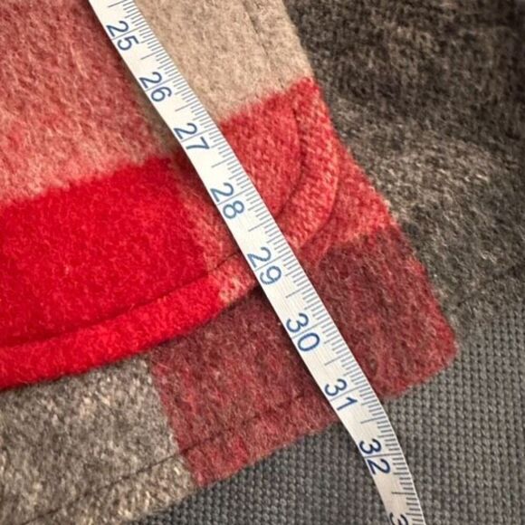 Vintage Express French Country Womens Wool Blend Plaid Blazer Jacket Red Gray XS - Picture 10 of 12